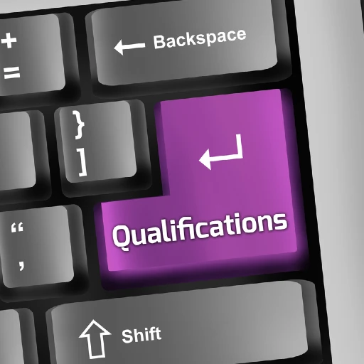Keyboard with Qualifications on the enter key