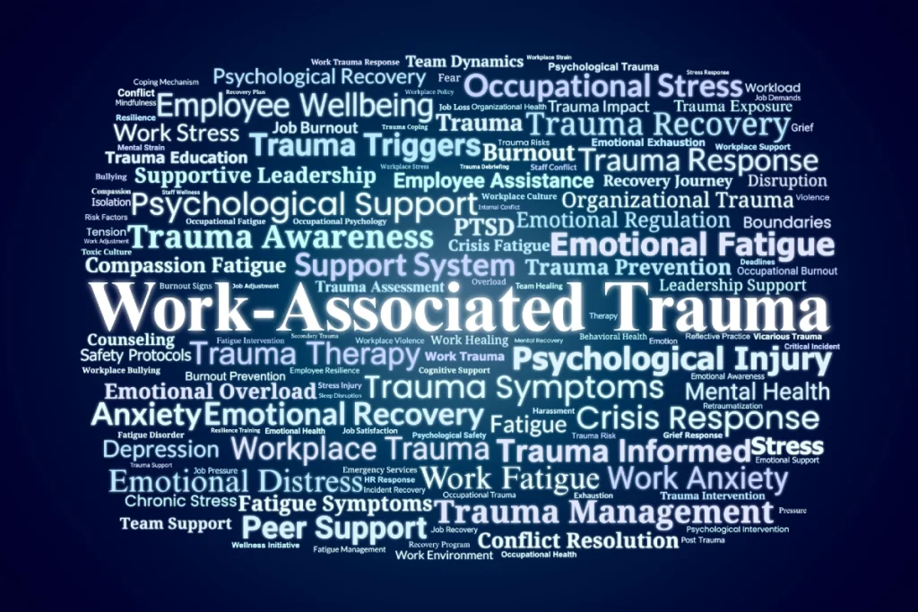 rauma associated word cloud